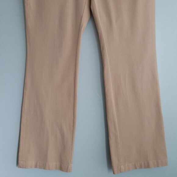 COLDWATER CREEK / Natural Fit Bootcut Leg Pants Tan Cotton Blend Sz 10 Flawed - Picture 4 of 15